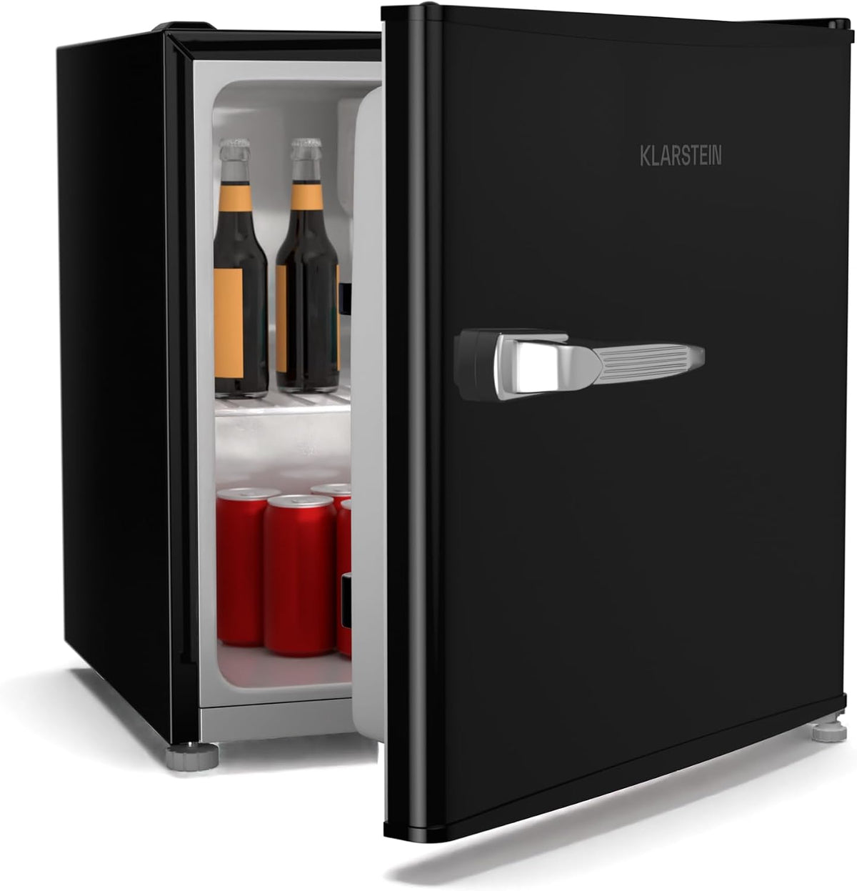 Klarstein, Minifrigorífico, Irene, 46L, 37 dB, altura regulável, regulável, Preto, para uso diário