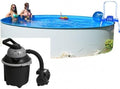Artigo para casa, Poolzon, 3,50 × 1,20m, aço, plástico, Azul / Prateado / Preto, para uso diário