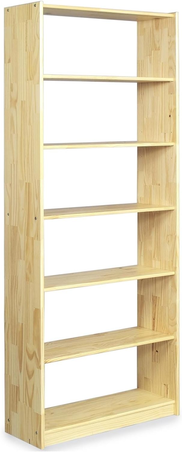 Estante para livros, IDIMEX, Standregal, 30 cm, 80 × 200 × 30 cm, com prateleiras, com portas, madeira, Natural, para uso diário