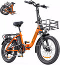 Bicicleta elétrica, ENGWE, E-Bike, 36V, 15.6Ah, 250W, 20 ', altura regulável, regulável, Laranja / Preto, para uso diário