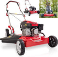 Corta-relva, Hecht, Benzin, 51 cm, 3,6 kW, 5,0 PS, dobrável, com rodas, aço, Vermelho / Preto / Prateado, para utilização no exterior