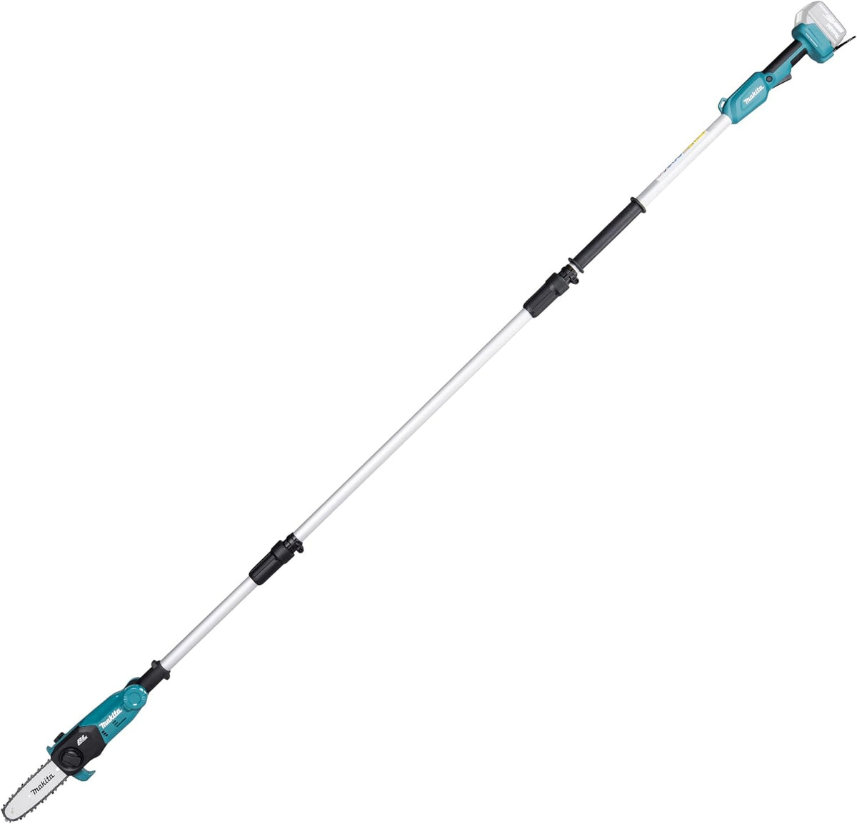 Makita, Motosserra, DUA200Z, 18V, 30 cm, 9 níveis, regulável, sem carregador, Türkis / Preto / Prateado, para utilização no exterior