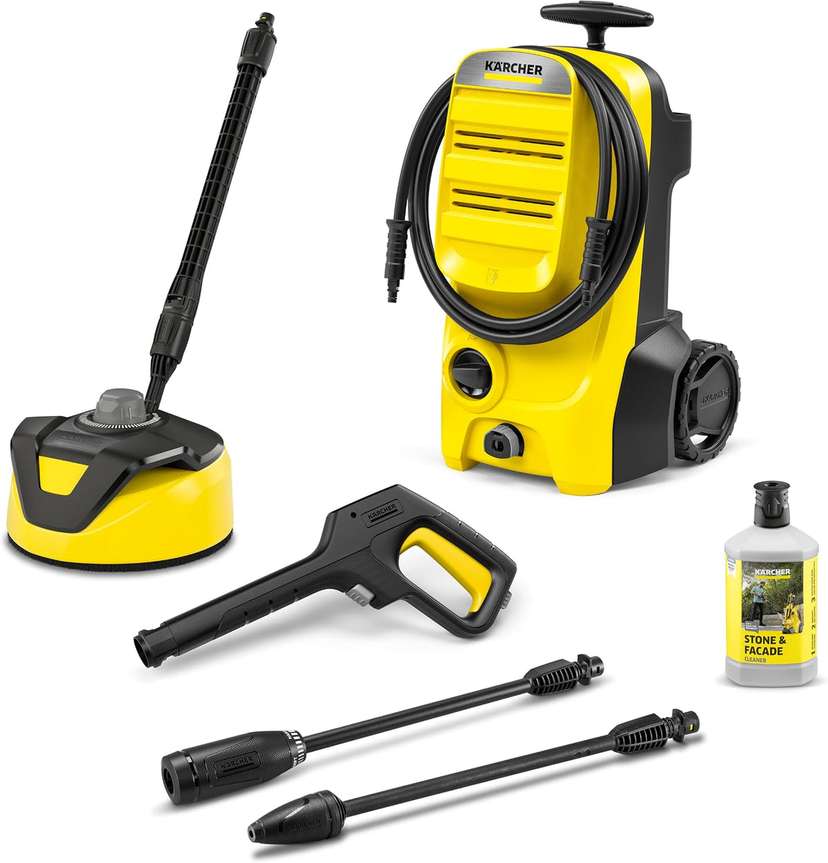 KÄRCHER, Lavadora de alta pressão, Hochdruckreiniger, 130 bar, 420 l/h, 4,6 kg, 500 ml, com rodas, Amarelo / Preto, para uso diário