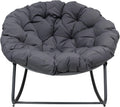 Poltrona, FRANK FLECHTWAREN, Schaukelsessel, 150 kg, 105 cm, 75 cm, 13 cm, 125 × 13 cm, poliéster, metal, Antracite, para a sala