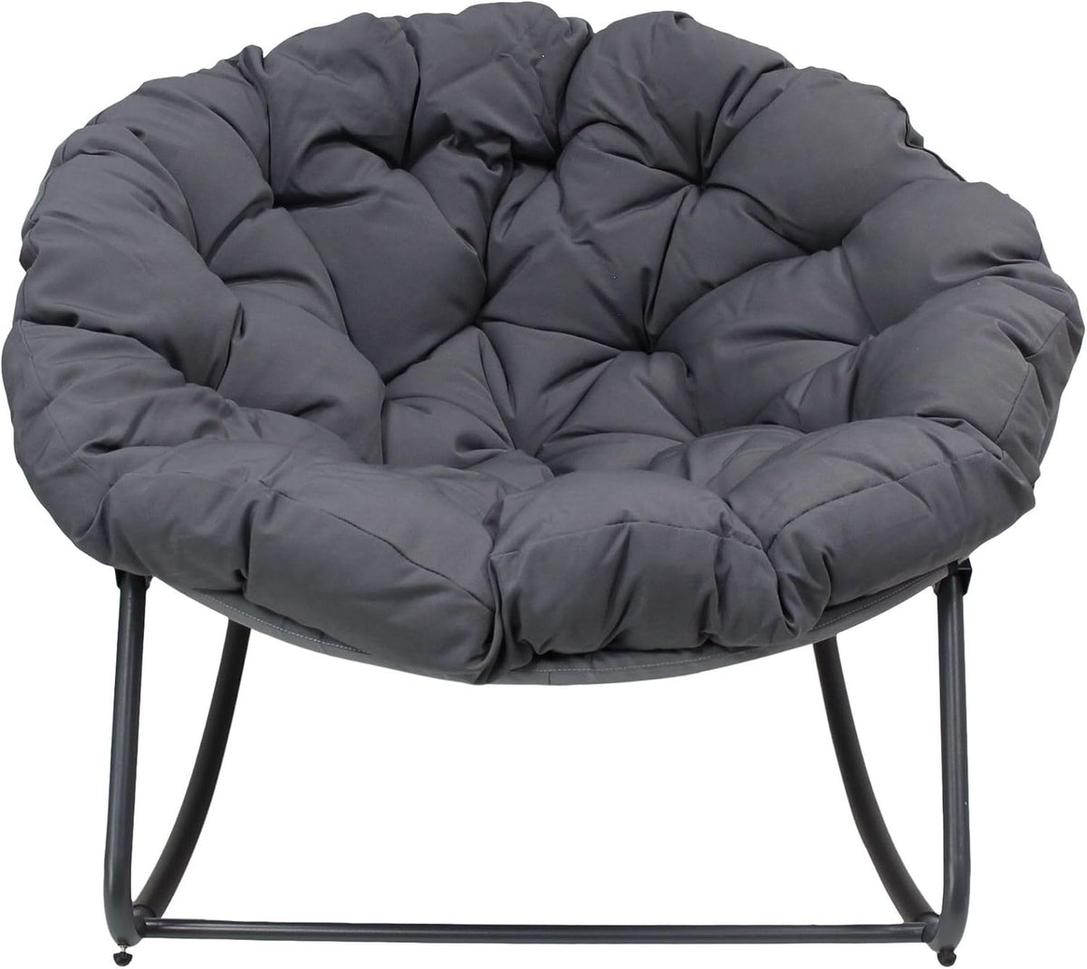 Poltrona, FRANK FLECHTWAREN, Schaukelsessel, 150 kg, 105 cm, 75 cm, 13 cm, 125 × 13 cm, poliéster, metal, Antracite, para a sala
