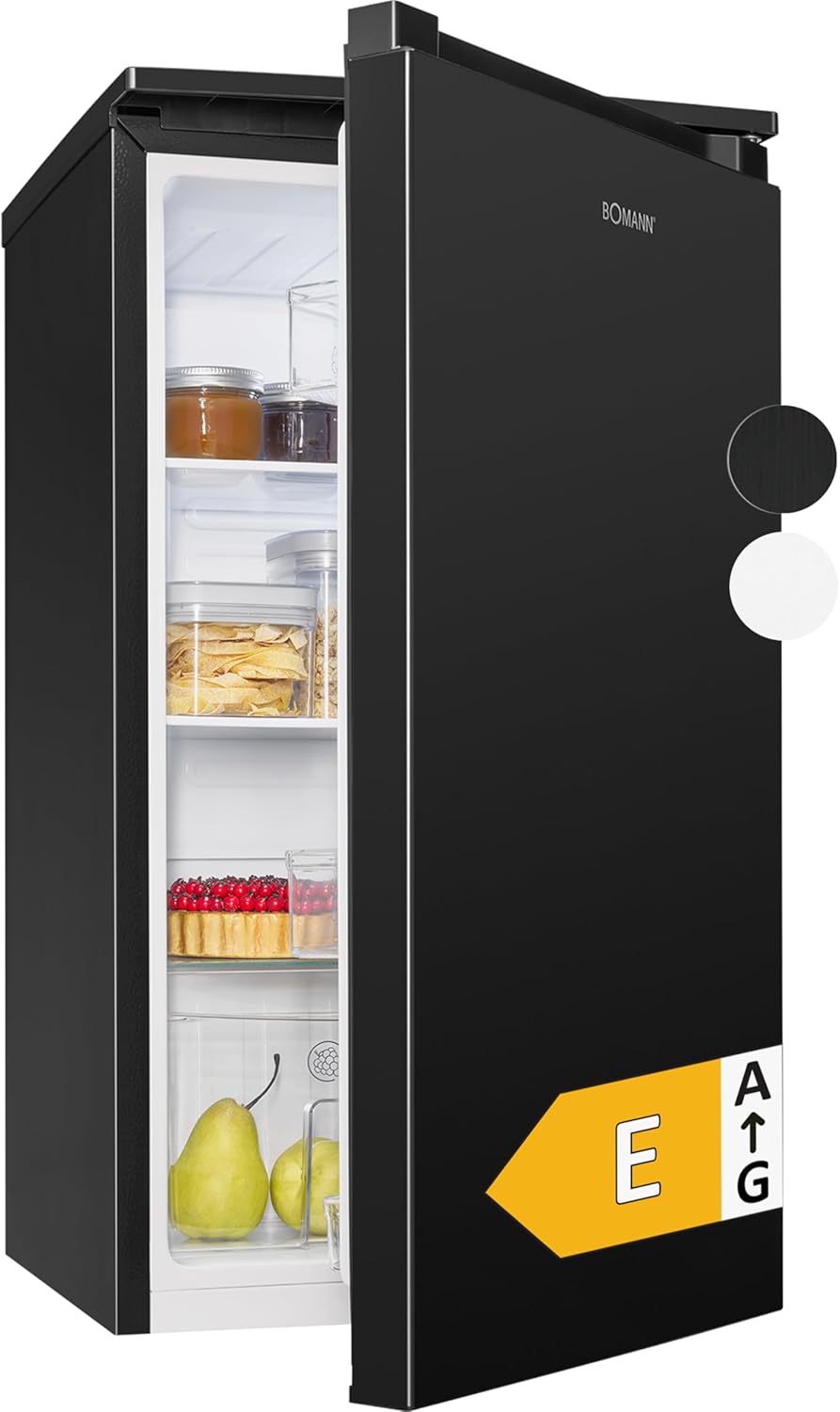 Frigorífico combinado, Bomann, 87L, Preto, para uso diário