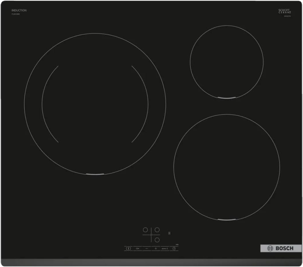 Bosch, Placa de cozinha, PIJ631BB5E, 28 cm, 21 cm, 15 cm, Preto, para a cozinha