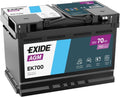 Bateria automóvel, Exide, EK700, 12V, 70Ah, 760A, Preto / Branco / Azul, para uso diário