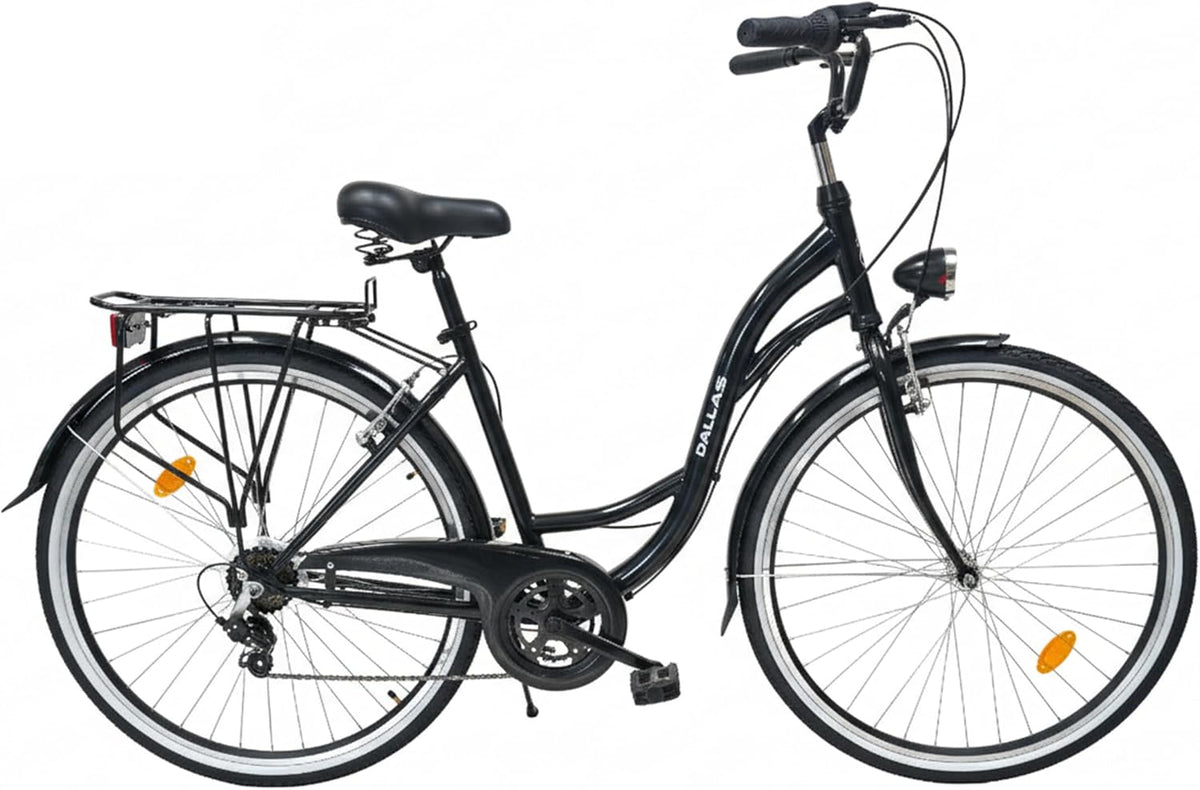 Bicicleta, Dallas Bike, 28 ', com iluminação LED, com rodas, alumínio, Preto, para uso diário