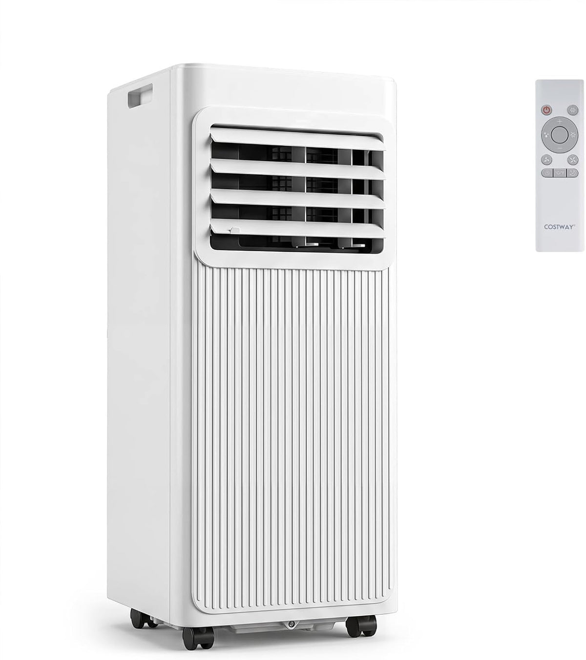 Ar condicionado portátil, GYMAX, Klimaanlage, 2 L, 19 L, 24L, regulável, com comando à distância, com temporizador, Branco, para uso diário