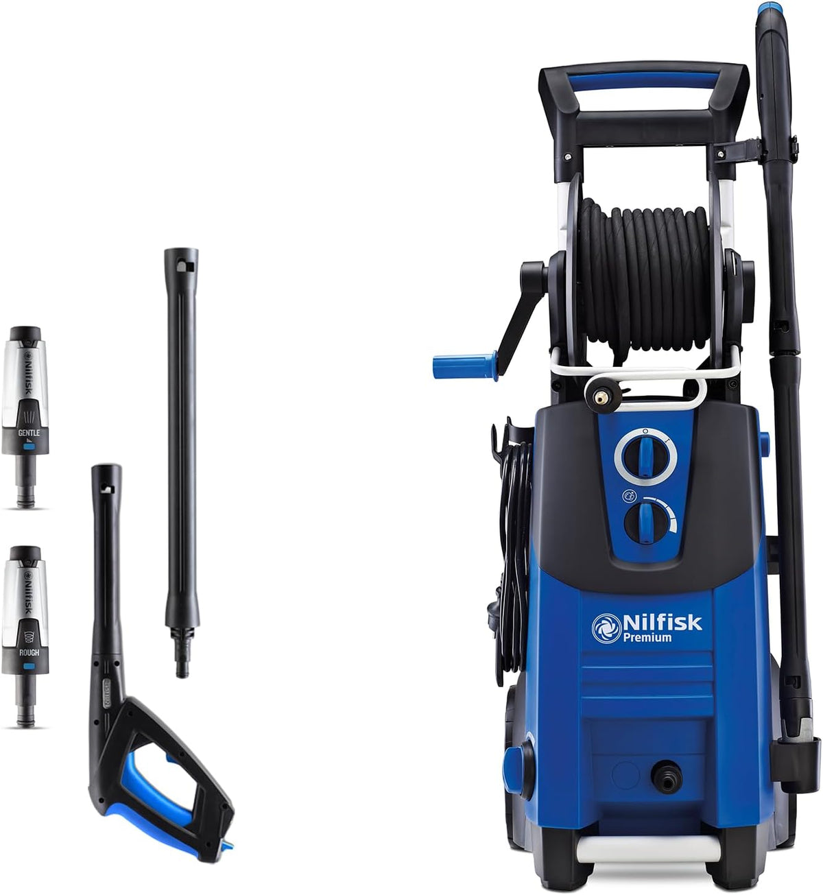 Nilfisk, Lavadora de alta pressão, Premium, 2900 W, 180 bar, 610 l/h, Azul / Preto, para uso diário