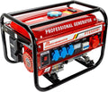 Gerador elétrico, Messermann, 230V, 400V, 12 V, 6,5 PS, metal, Vermelho / Preto / Azul, para trabalhos de manutenção