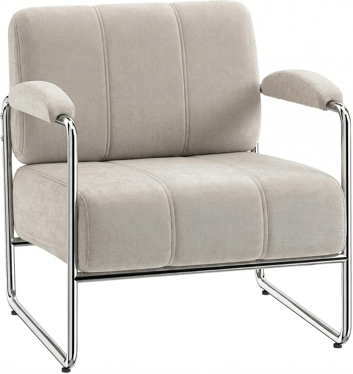 HOMCOM, Poltrona, Sessel, 300 g, 18 cm, 55 cm, 15 cm, 120 kg, aço, madeira, Bege, para a sala