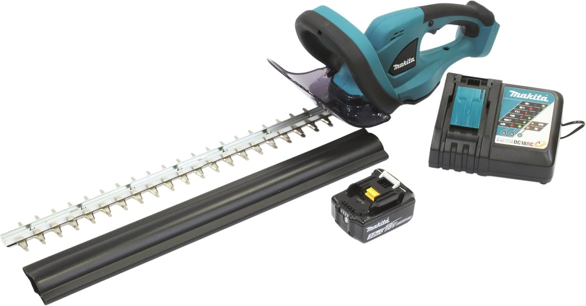 Makita, Corta-sebes, DUH523RF, 18 V, com bateria, com carregador, Azul / Preto, para utilização no exterior