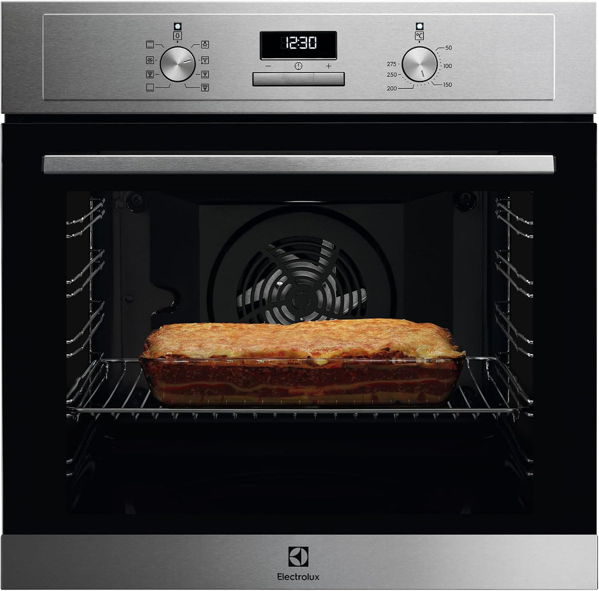 Forno de encastre, Electrolux, EOH3H54X, 65 L, 72 L, 560 mm, 33,8 kg, 594 × 590 × 560 mm, Prateado, para a cozinha