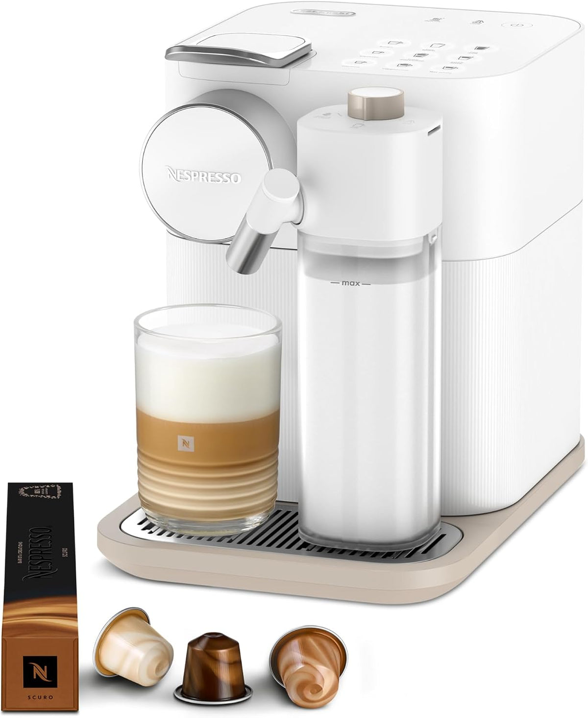 Máquina de café, Nespresso, EN640.W, 1400W, Branco, para a cozinha