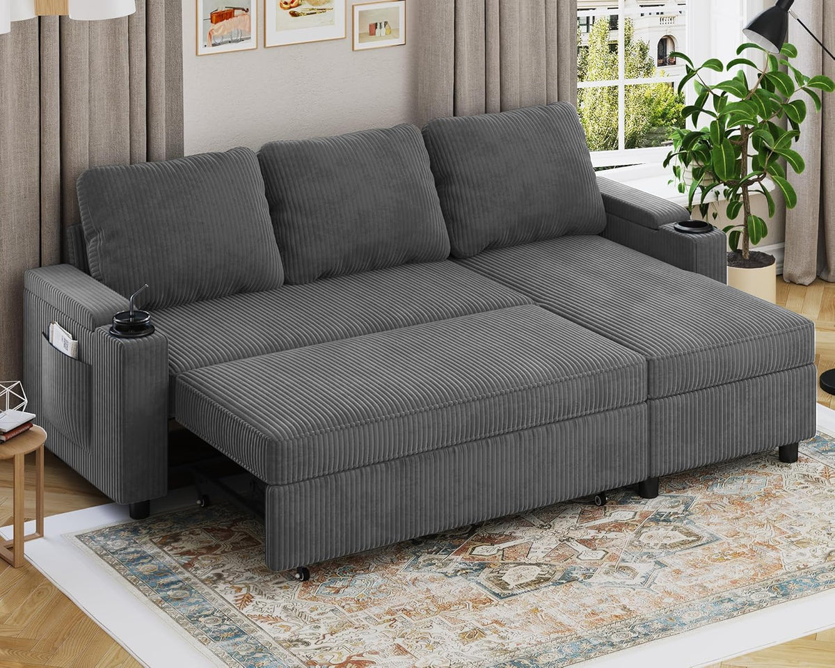 Sofá, Devoko, Ecksofa, com comando à distância, Cinzento, para a sala