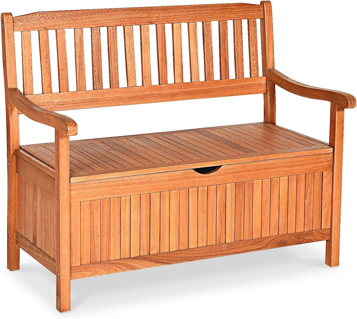 Banco, GIANTEX, Gartenbank, 360 kg, 107 × 59 × 90cm, 90 cm, resistente à água, com portas, madeira, Holzfarben, para uso diário