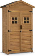 Abrigo de jardim, M MCombo, Gartenschrank, 180 cm, 57 × 109 × 180 cm, 15 kg, 44 × 88 × 166 cm, altura regulável, regulável, madeira, Castanho