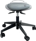 Banco de escritório, Leitz, Ergo, 60 cm, 110 kg, 60 × 47 × 60 cm, dobrável, altura regulável, regulável, tecido, Cinzento / Preto, para uso diário