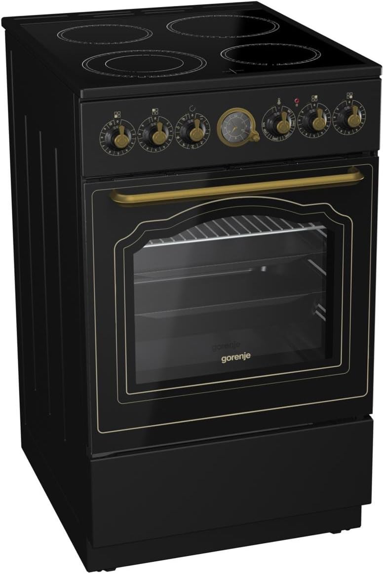 Forno elétrico, Gorenje, 50 cm, Preto / Dourado, para a cozinha