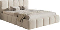 Cama, Selsey, Bett, 200 cm, 180 × 200 cm, 96 cm, 218 cm, 1,5 cm, madeira, painel de madeira, HellBege, para o quarto