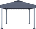 Tenda de jardim, JHQHSM, 300 × 300 cm, aço, alumínio, Antracite, para utilização no exterior