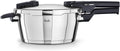 Panela de pressão, Fissler, Vitaquick/Schnellkochtopf, 3,5 L, 22 cm, aço inoxidável, aço, Prateado / Preto, para a cozinha