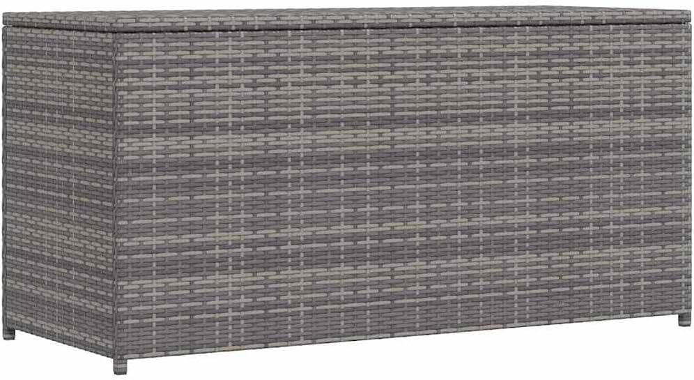 Caixa de arrumação, vidaXL, Gartenbox, 120 × 50 × 60cm, 60 cm, 54 cm, 115 × 46 × 54 cm, resistente à água, aço, ratã, Cinzento, para uso diário