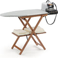 Mesa, Arredamenti Italia, 45 cm, 12 cm, 46 cm, 87 cm, 28 cm, dobrável, altura regulável, regulável, madeira, poliéster, Cinzento / Buche / Kirschbaum