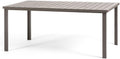 Mesa de jantar, SIEDITI FUORI E DENTRO, Gartentisch, 180 × 90 cm, aço, madeira, Castanho / Cinzento, para uso diário