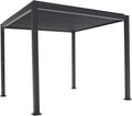Tenda de jardim, SORARA, 88MM, 3 × 3 m, resistente à água, aço, alumínio, Preto, para utilização no exterior