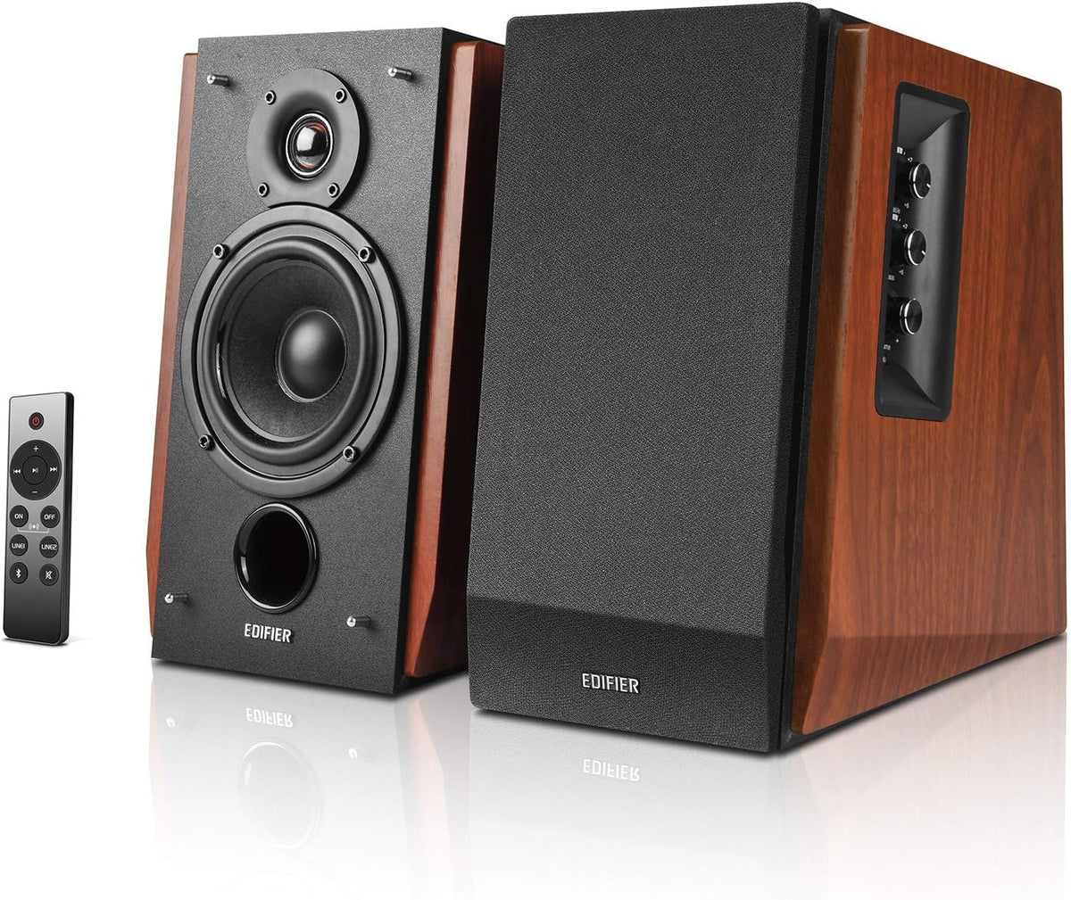 Móvel, Edifier, R1700BTs, 66 w, 30 W, 36 W, 19 mm, 10 cm, com comando à distância, com prateleiras, madeira, Natural, para a sala