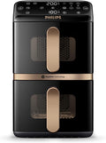 PHILIPS, Fritadeira de ar quente, Airfryer, 10L, 6 programas, com temporizador, Preto / Dourado, para a cozinha