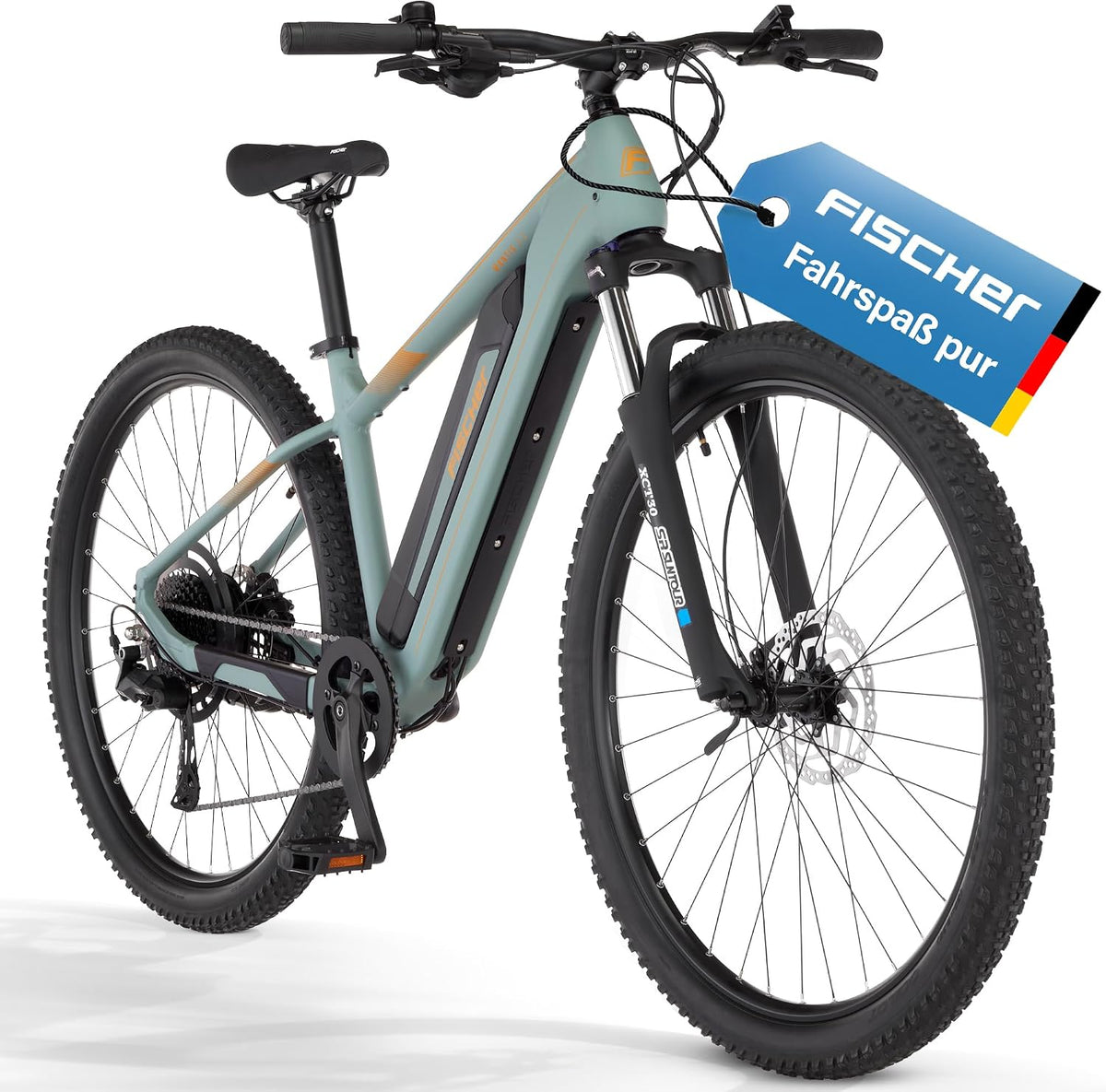 Bicicleta de montanha, Fischer, E-Bike, 48 V, Azul / Preto, para uso diário