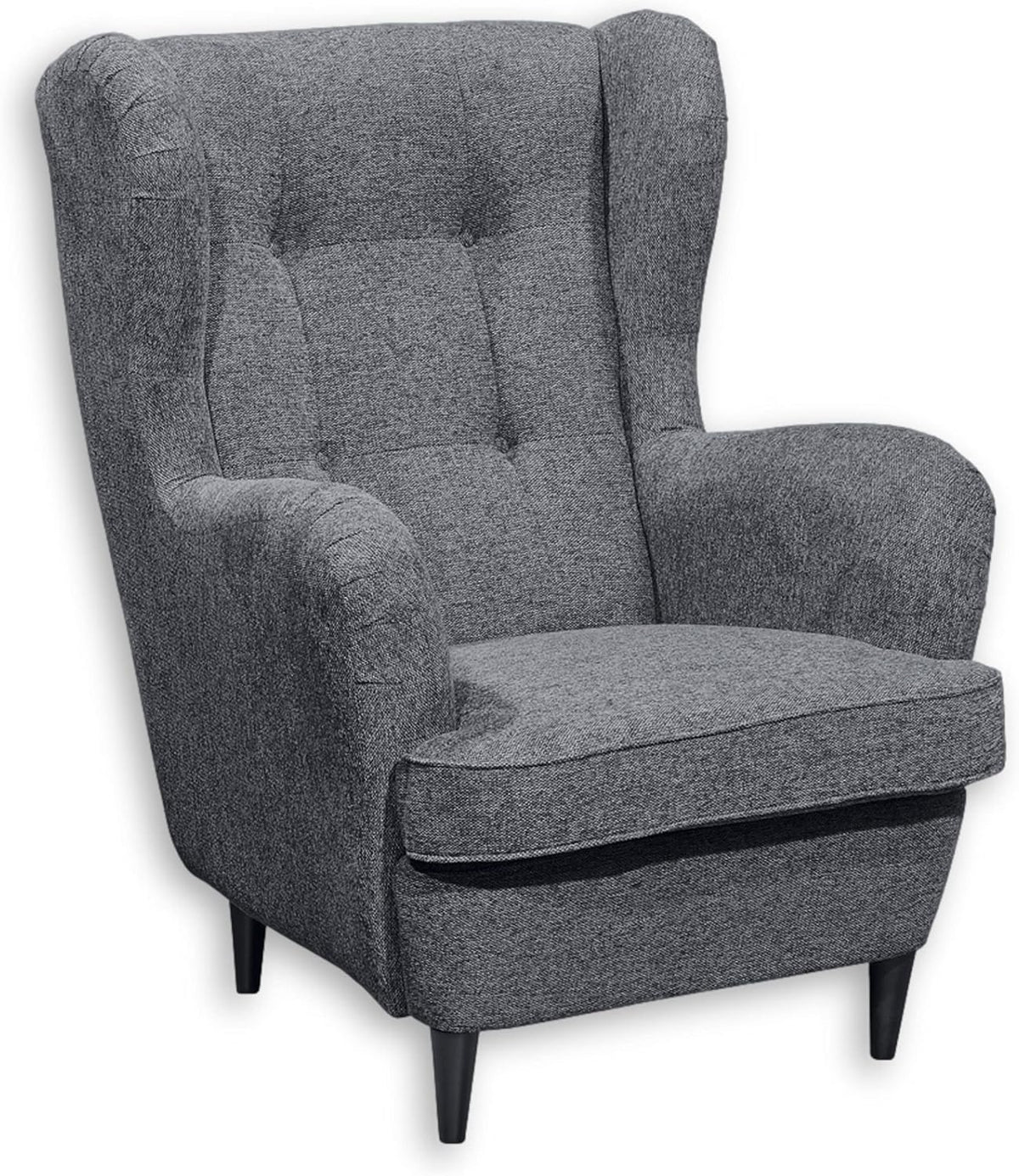 Poltrona, Stella Trading, 98 cm, 78 × 102 × 98 cm, madeira, Antracite, para a sala