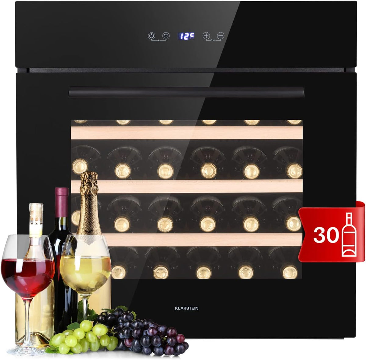 Klarstein, Frigorífico para bebidas, Weink, aço inoxidável, aço, Preto, para uso diário