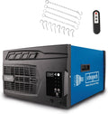 Purificador de ar, Scheppach, Luftreiniger, 50 dB, 3 níveis, 230V, 55dB, 60dB, com comando à distância, com temporizador, madeira, Preto / Azul