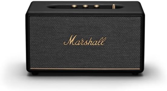 Coluna de som, Marshall, 6,6 kg, com iluminação LED, plástico, Preto, para uso diário