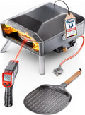 Forno de pizza, LIKAYA, NeroSpin, 6,2kW, 30,5cm, Preto / Prateado, para a cozinha