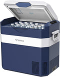 Minifrigorífico, B BINGI, 12/24V, 38L, 24V, 230V, 12V, Azul / Branco, para uso diário