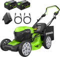 Corta-relva, Greenworks, Selbstfahrender, 48V, 24V, 46cm, 55L, dobrável, Verde / Preto, para utilização no exterior