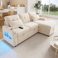 Sofá, Luscriate, 33,4 kg, com iluminação LED, Bege, para a sala