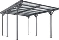 Abrigo para automóvel, Juskys, Carport, 5 × 3 m, com rodas, alumínio, DunkelCinzento, para utilização no exterior