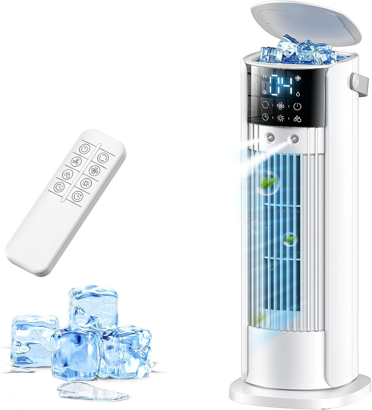 Ar condicionado portátil, Terraspire, 900ml, com comando à distância, com temporizador, Branco, para uso diário