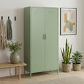 Roupeiro, skølm, Atria, 80 cm, 45 cm, 170 × 80 × 45 cm, altura regulável, regulável, com prateleiras, aço, metal, MintVerde, para o quarto