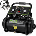 Compressor de ar, TRUTZHOLM, Brushless, 4500W, 62dB, 8 bar, 738 L, com rodas, Preto / Verde, para trabalhos de manutenção
