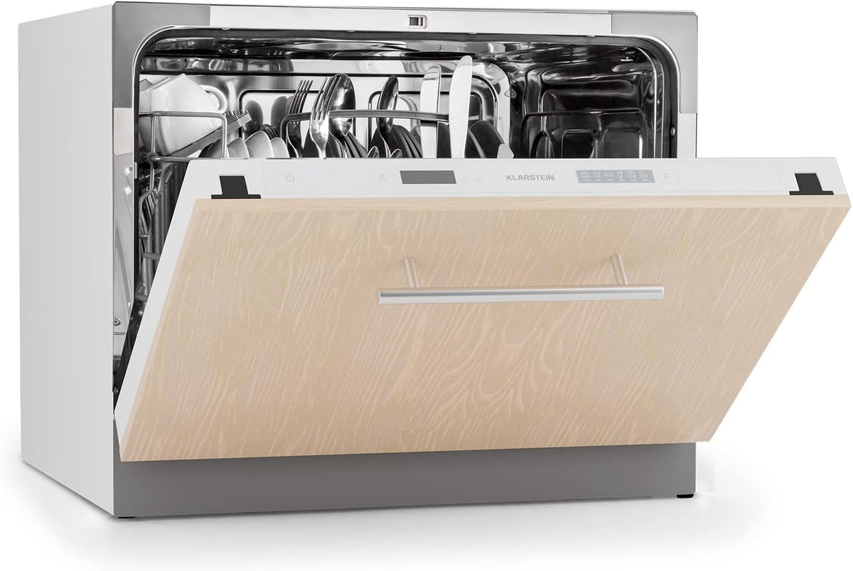 Máquina de lavar loiça compacta, KLARSTEIN, 6 Programas, 42,6 kg, vidro, Multicolor, para uso diário