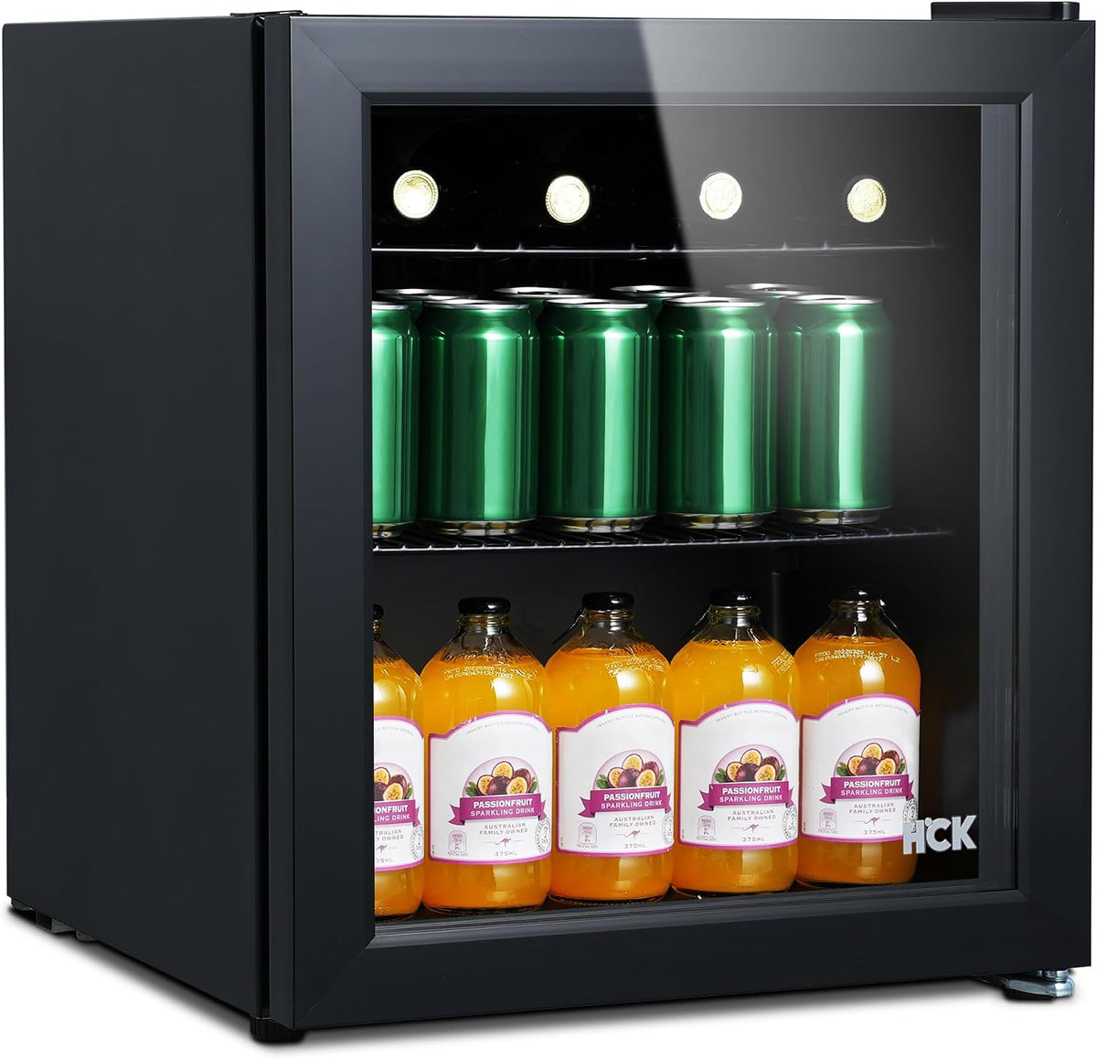 Minifrigorífico, HCK, 48L, 39dB, 42L, regulável, Preto, para uso diário