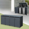 Abrigo para contentores, ML DESIGN modern living, 240L, 3 cm, 264 × 80 × 116,3 cm, aço inoxidável, aço, Antracite, para utilização no exterior